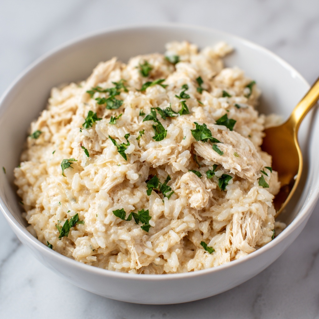 Creamy Chicken and Parmesan Rice Skillet Recipe - Recipe Image