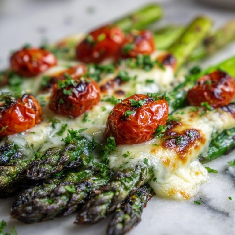 Parmesan Roasted Asparagus with Tomatoes & Balsamic Recipe