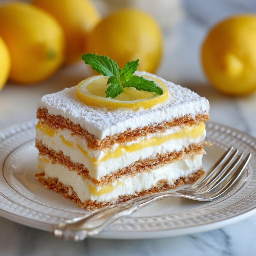 No-Bake Lemon Eclair Cake Recipe - Recipe Image