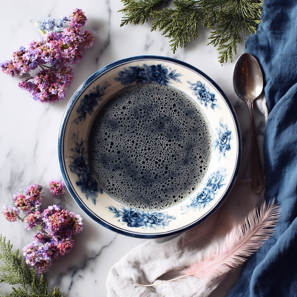 Nutty Black Sesame Soup Dessert: 3-Ingredient Vegan Delight Recipe - Recipe Image