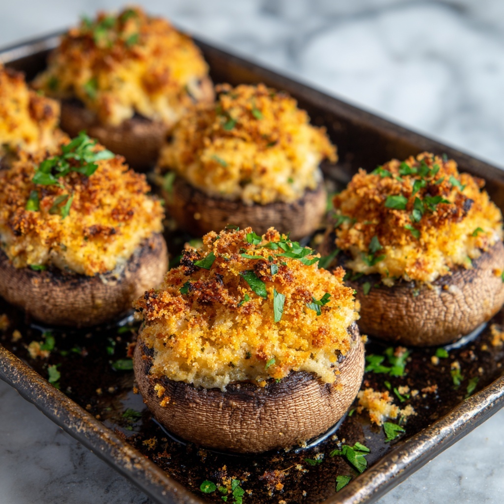 Crab Stuffed Mushrooms: Easy Appetizer for Festive Gatherings Recipe - Recipe Image
