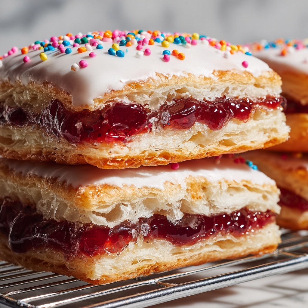Protein Pop Tarts with Strawberry Jam and Vanilla Glaze Recipe - Recipe Image