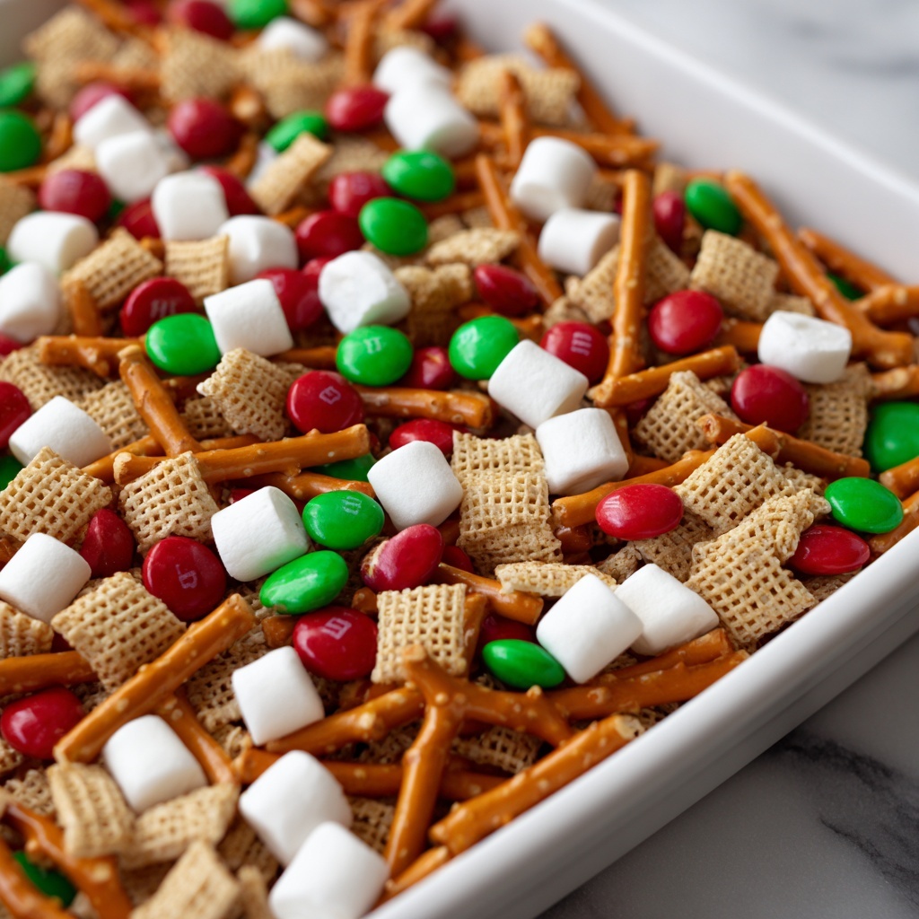Elf Snack Mix: Sweet, Crunchy, and Festive Holiday Treat Recipe - Recipe Image