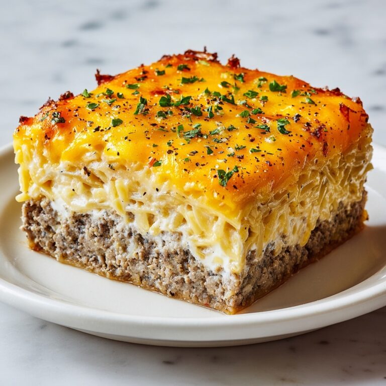 Sausage, Egg, and Cream Cheese Hashbrown Casserole Recipe