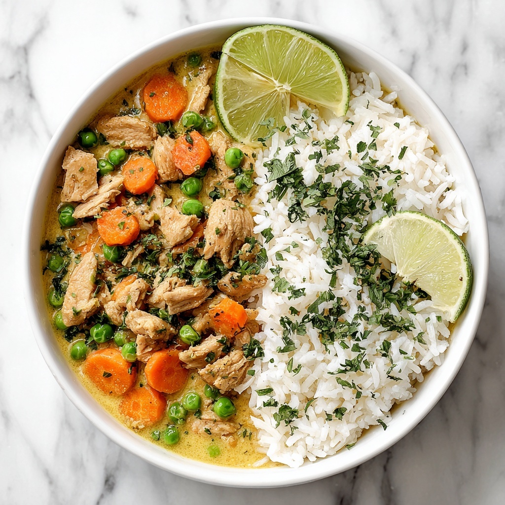 Coconut Chicken and Rice: A Tropical Comfort Food Delight Recipe - Recipe Image