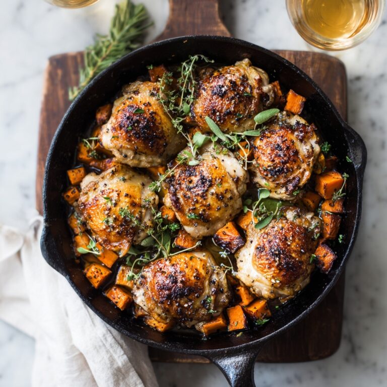 One-Pan Chicken and Sweet Potato Skillet Recipe