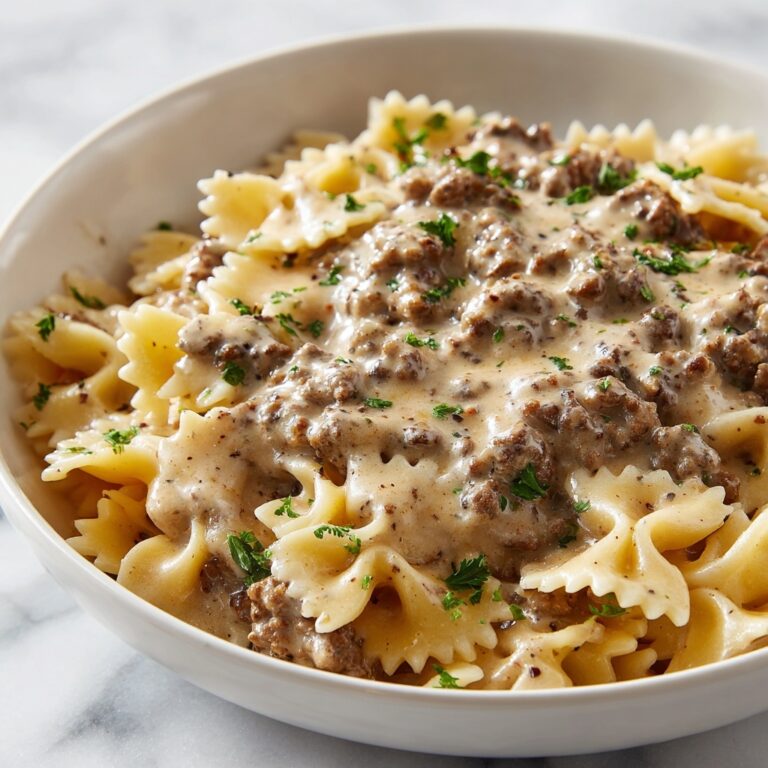 Creamy Beef and Bowtie Pasta Recipe