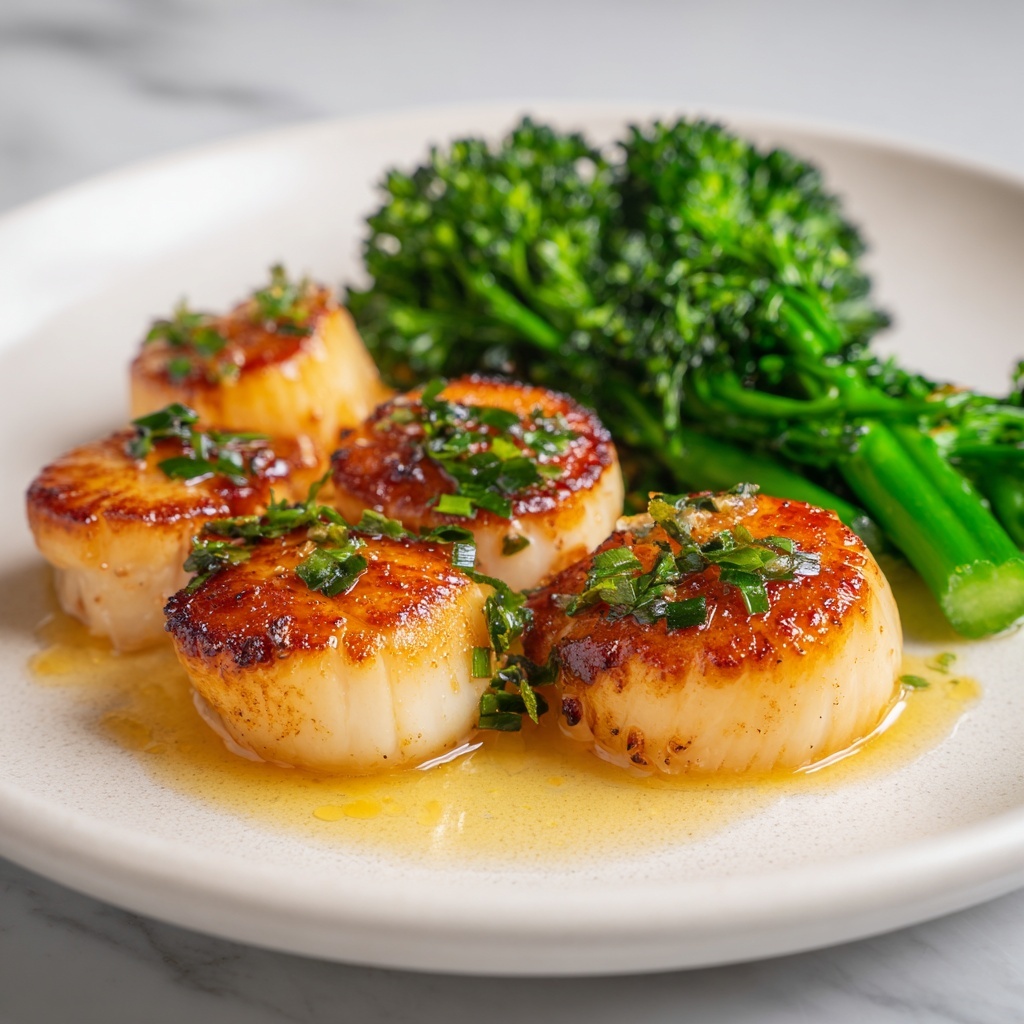 Seared Scallops with Parsley Butter Recipe - Recipe Image