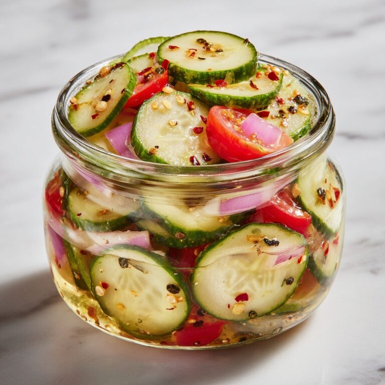 Marinated Cucumbers, Onions, and Tomatoes Recipe