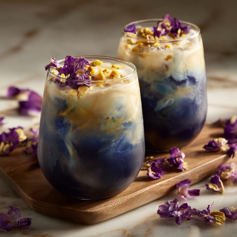 Iced Butterfly Pea Flower Tea Latte Recipe