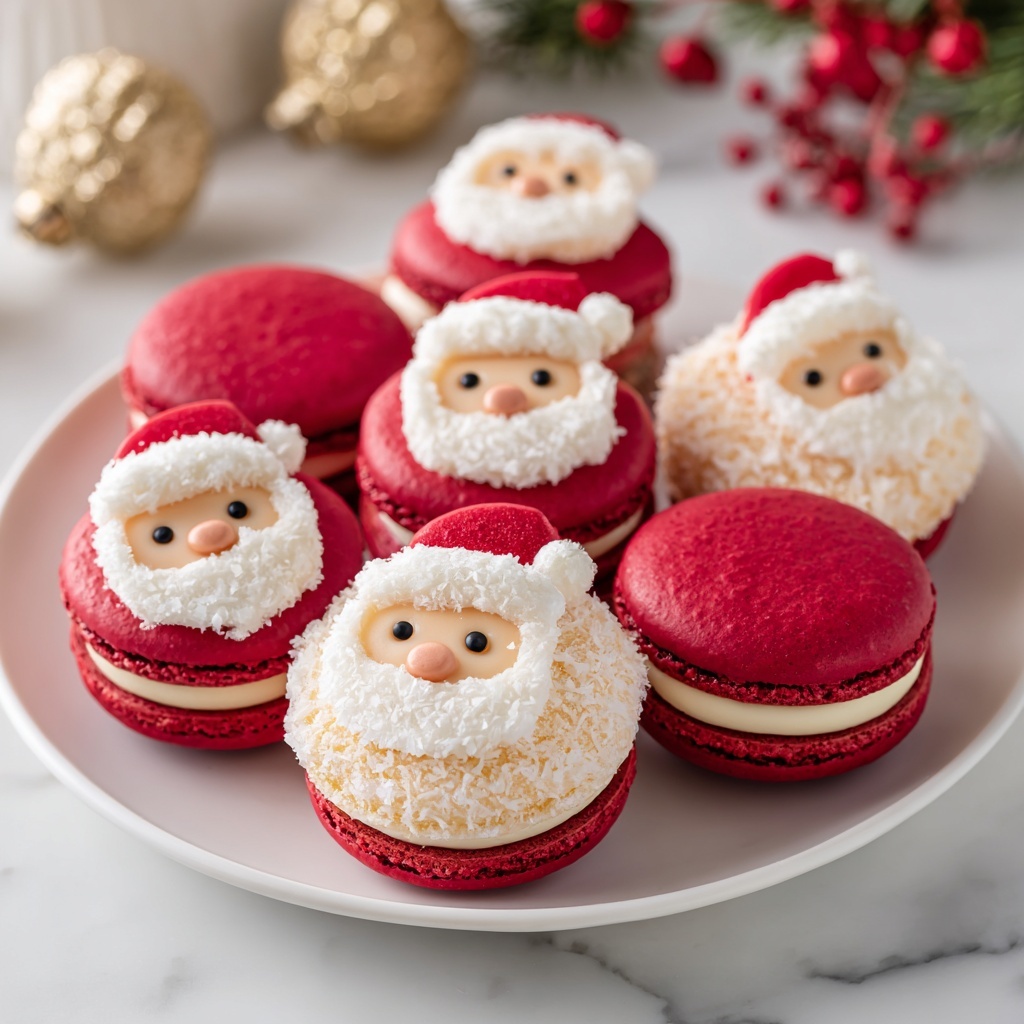 Santa Claus Macarons Recipe - Recipe Image