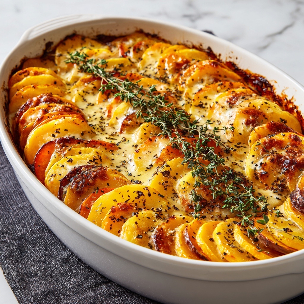 Cheesy Root Vegetable Gratin Recipe - Recipe Image