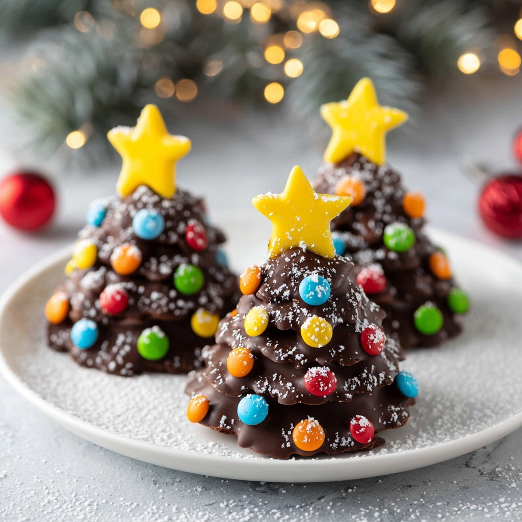 Christmas Chocolate Trees Recipe - Recipe Image