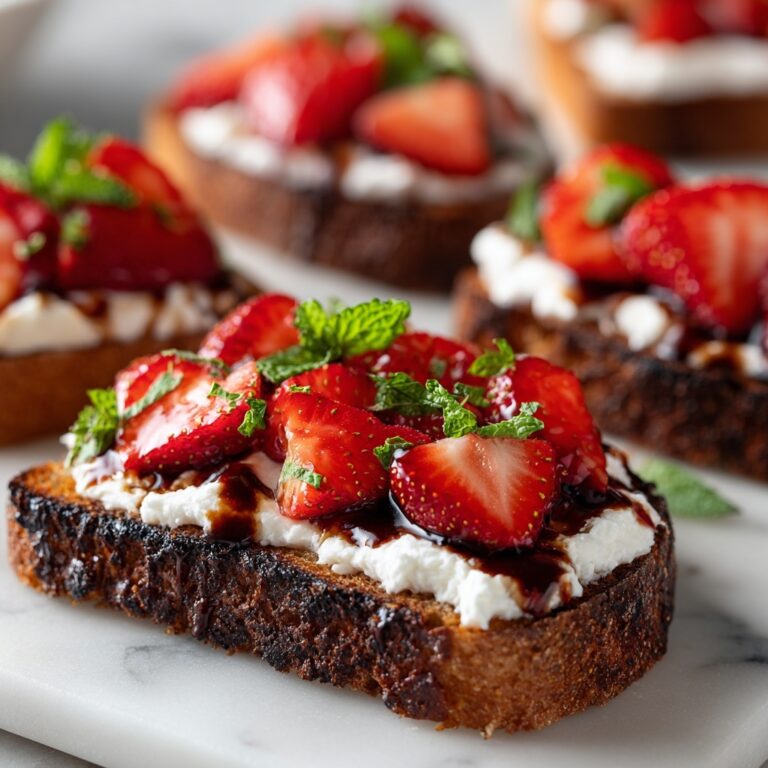 Balsamic Strawberries Crostini Recipe