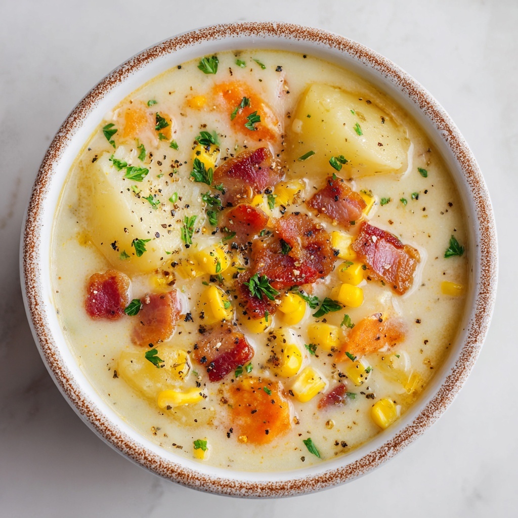 Slow Cooker Cauliflower Corn Chowder with Chicken and Potatoes Recipe - Recipe Image