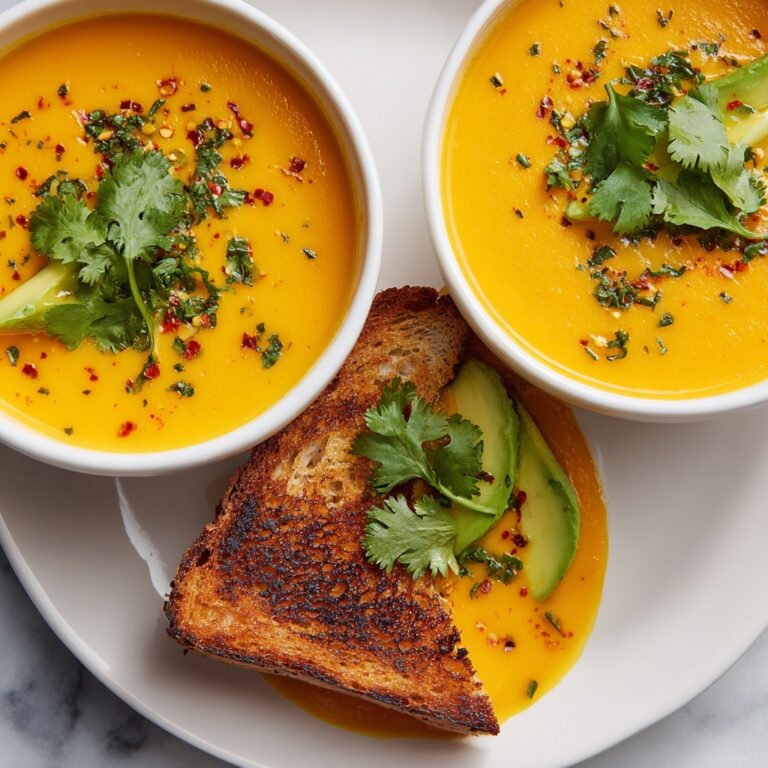 Easy Pumpkin Soup with Chipotle Grilled Cheese Delight Recipe
