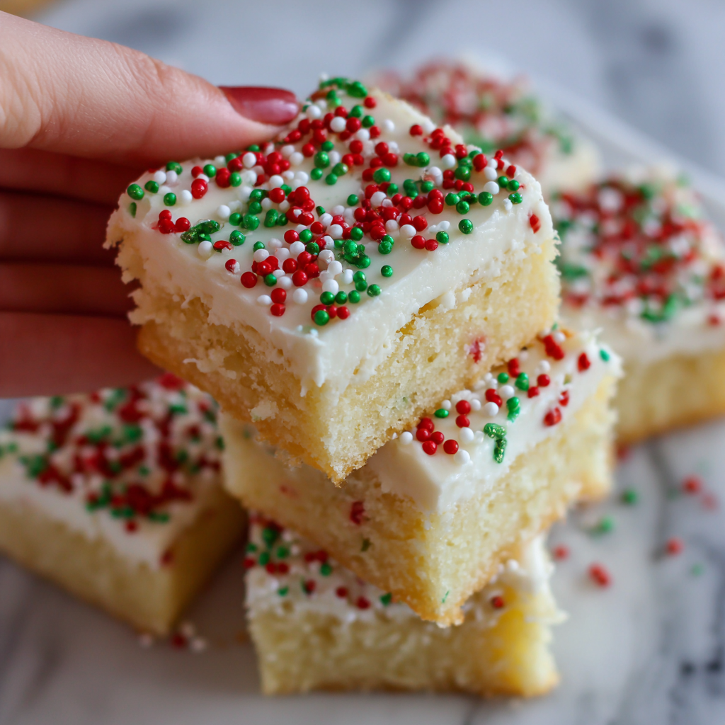 Christmas Sugar Cookie Bars Recipe - Recipe Image