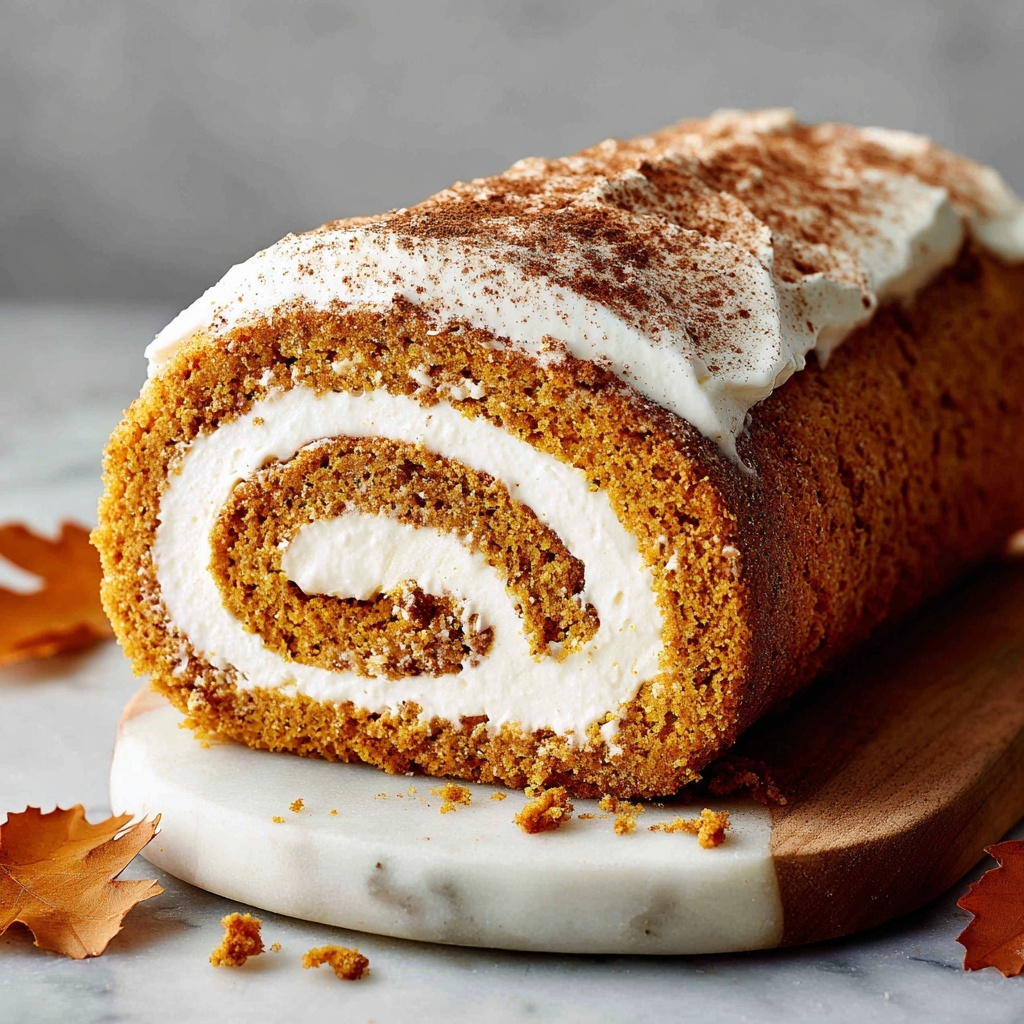 Delicious Fall Pumpkin Spice Roll Cake Recipe - Recipe Image