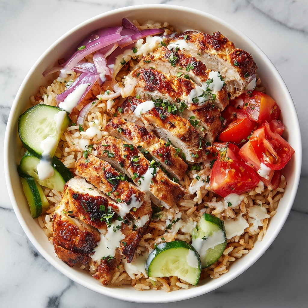 Crispy Rice Salad with Shawarma-Spiced Chicken and Tahini Drizzle Recipe - Recipe Image