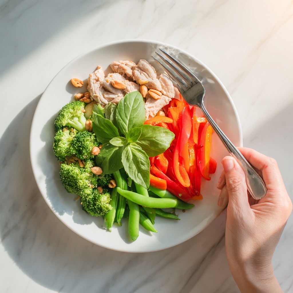 Thai Chicken Stir-Fry with Basil and Vegetables Recipe - Recipe Image