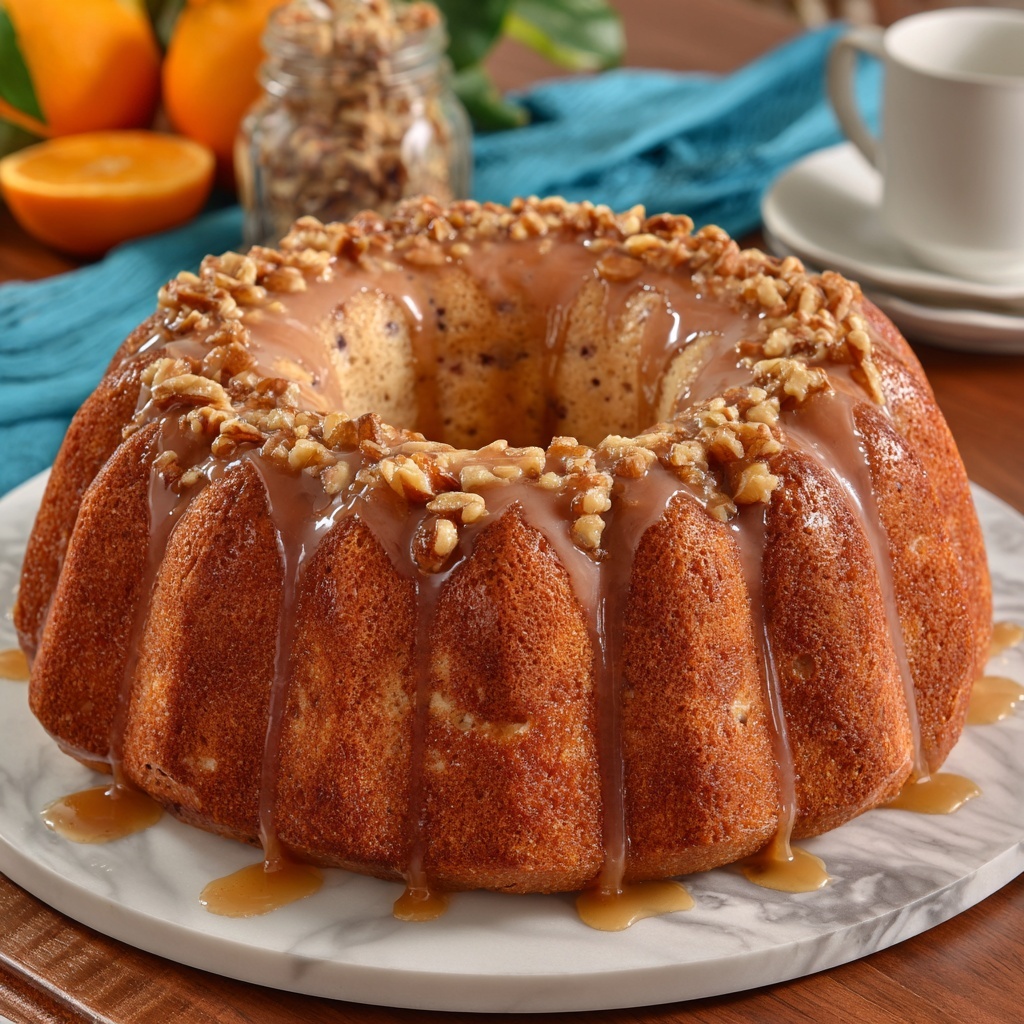Date Walnut Cake with Orange Blossom Syrup Recipe - Recipe Image