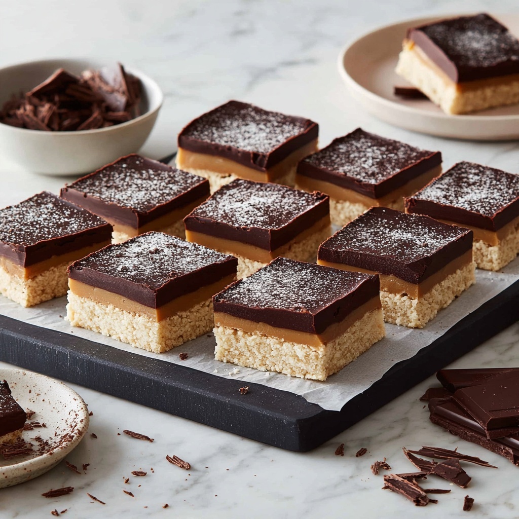 Salted Caramel Ganache Dark Chocolate Squares Recipe - Recipe Image