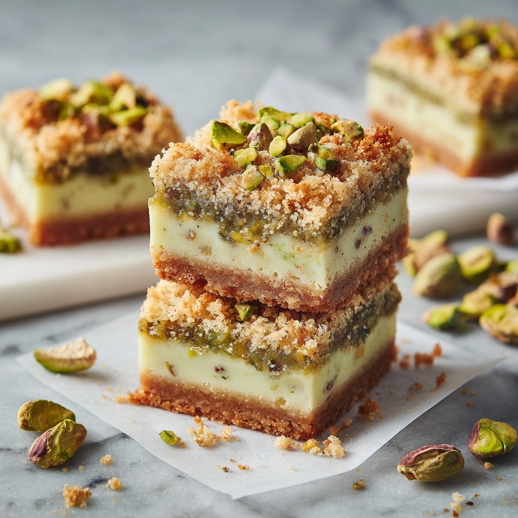 Pistachio Blondie Ice Cream Sandwiches Recipe - Recipe Image