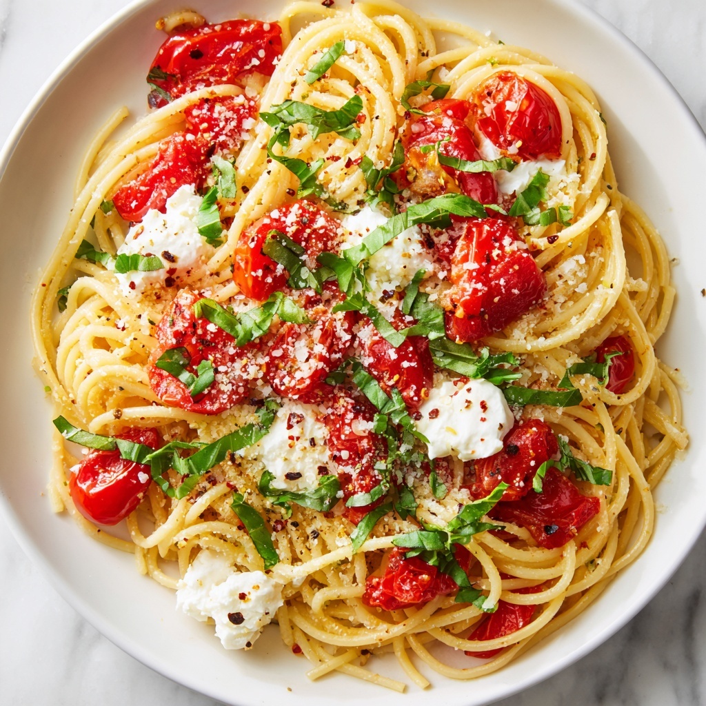 Baked Feta Pasta with Cherry Tomatoes and Basil Recipe - Recipe Image