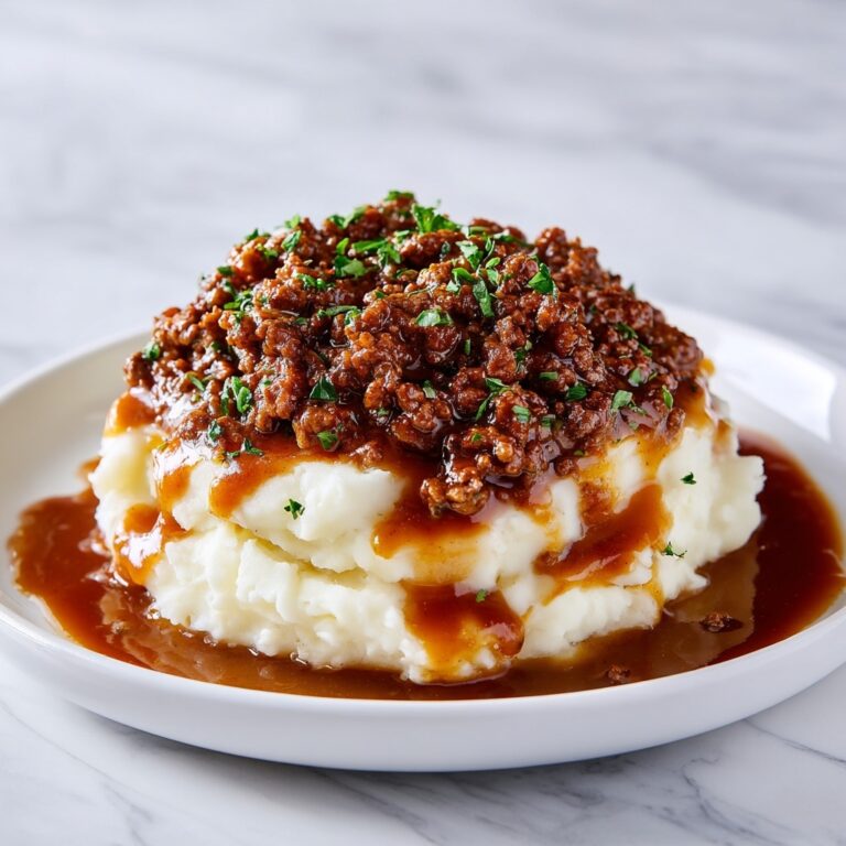 Ground Beef and Gravy Over Mashed Potatoes Recipe