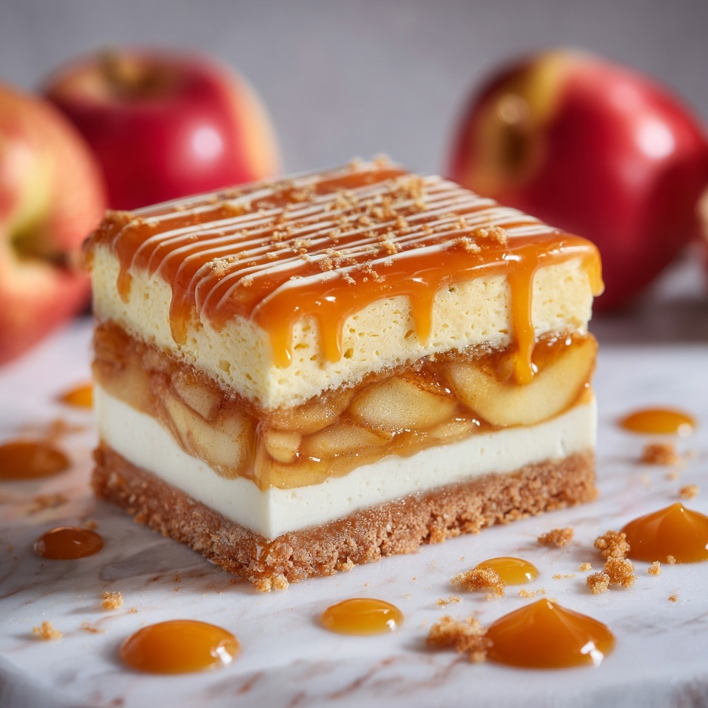No-Bake Caramel Apple Eclair Cake Recipe - Recipe Image