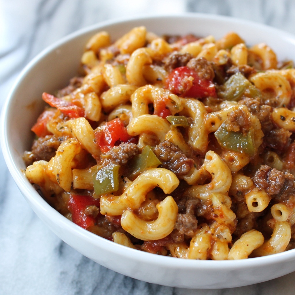 One-Pot Macaroni and Ground Beef Skillet Recipe - Recipe Image