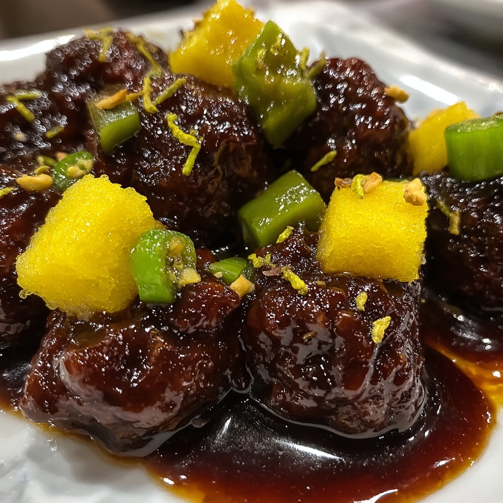 Slow Cooker Pineapple Barbecue Meatballs Recipe - Recipe Image