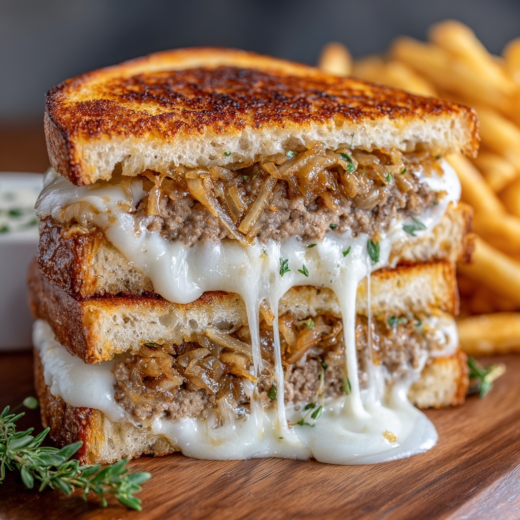 Smashing Patty Melt with Signature Sauce Recipe - Recipe Image