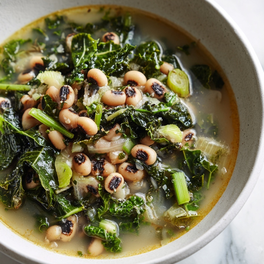 Black-Eyed Peas with Greens Recipe - Recipe Image