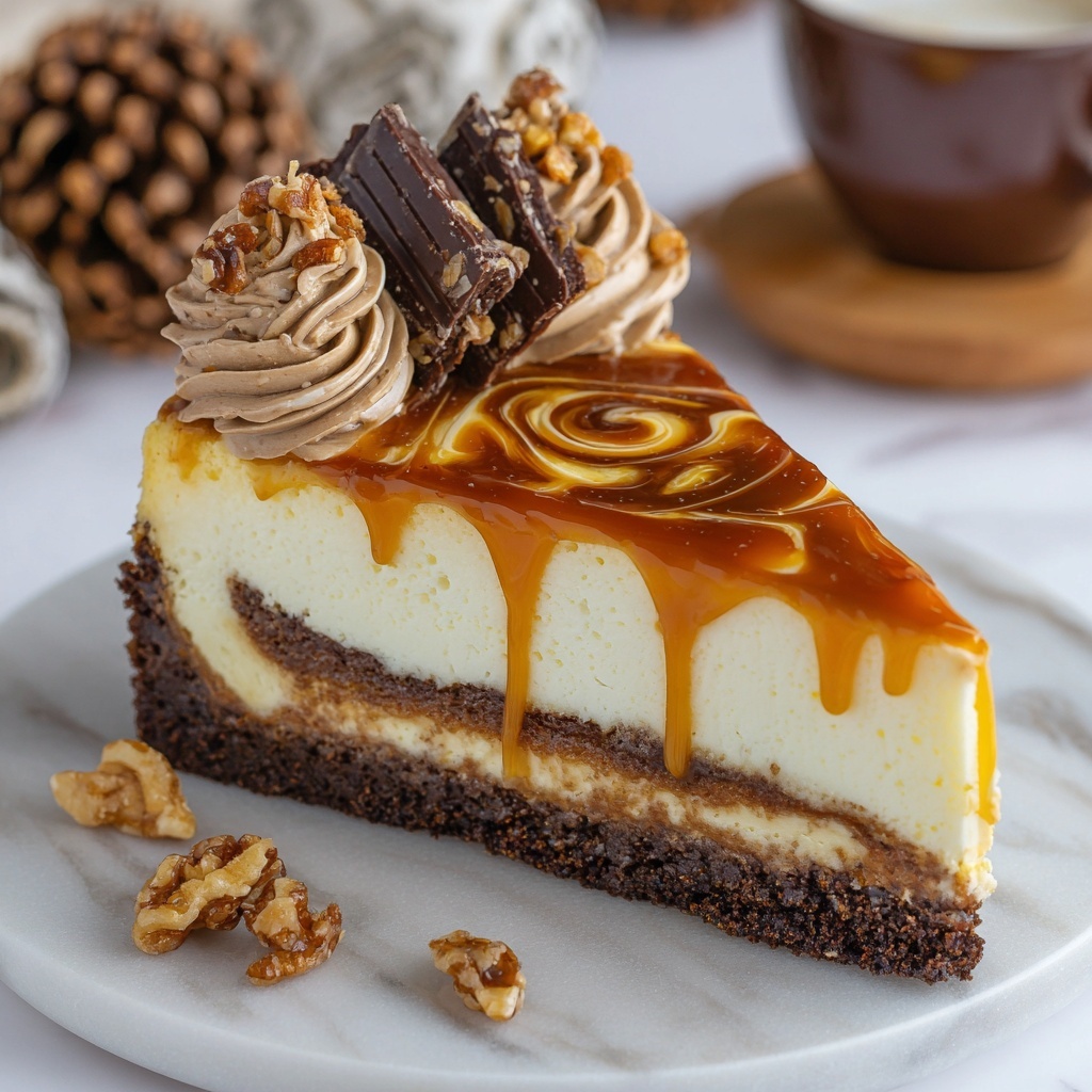 Caramel Chocolate Coffee Cheesecake Recipe - Recipe Image