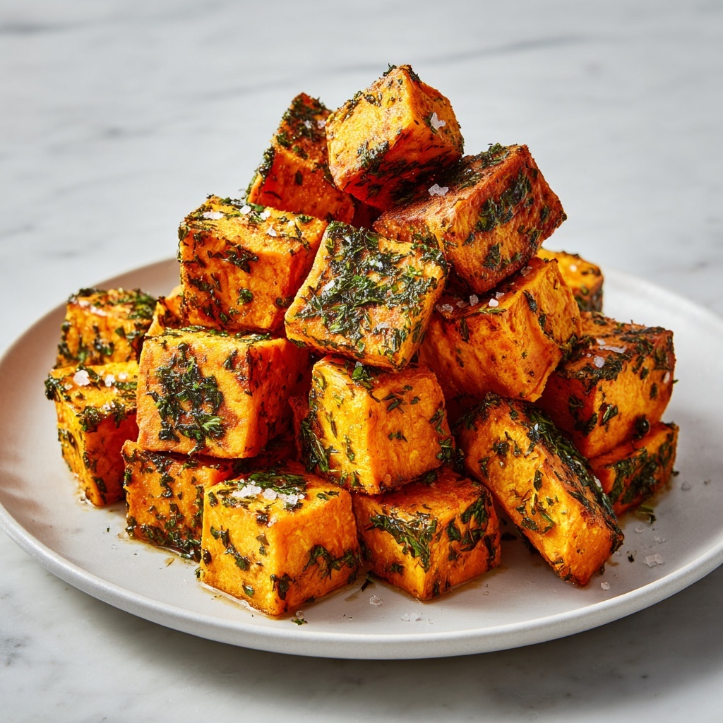 Crispy Baked Sweet Potato Bites Parmesan Herb Butter Delight Recipe - Recipe Image