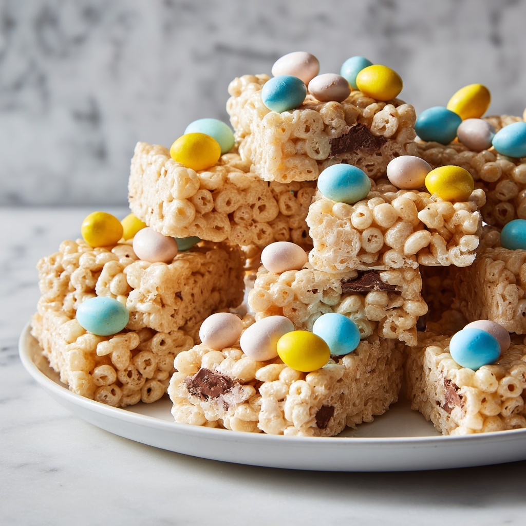 Easter Rice Krispie Treats with Cadbury Mini Eggs Recipe - Recipe Image