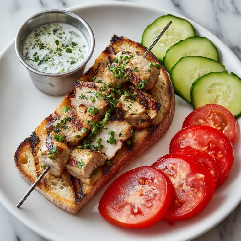 Greek Chicken Souvlaki with Tzatziki Sauce Recipe