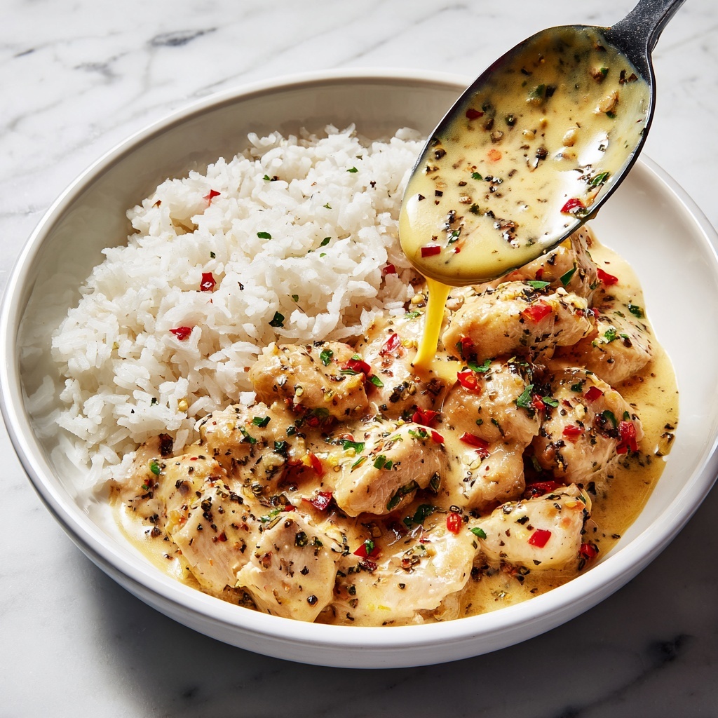 Creamy Paprika Chicken with Tender Rice Recipe - Recipe Image