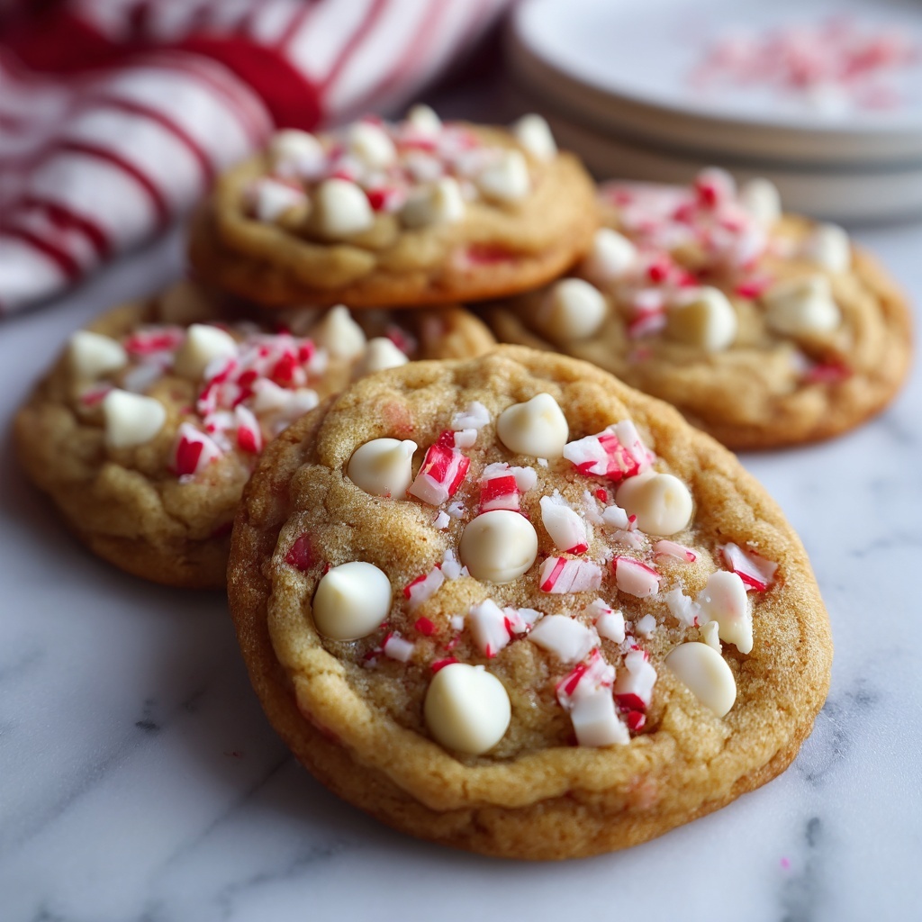 White Chocolate Candy Cane Cookies Recipe - Recipe Image
