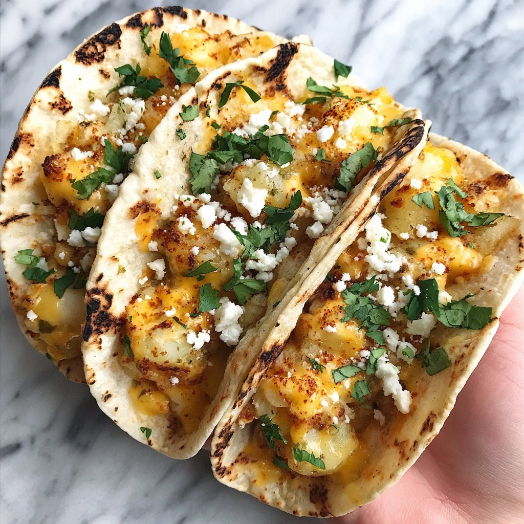 Cheesy Potato Tacos Recipe - Recipe Image