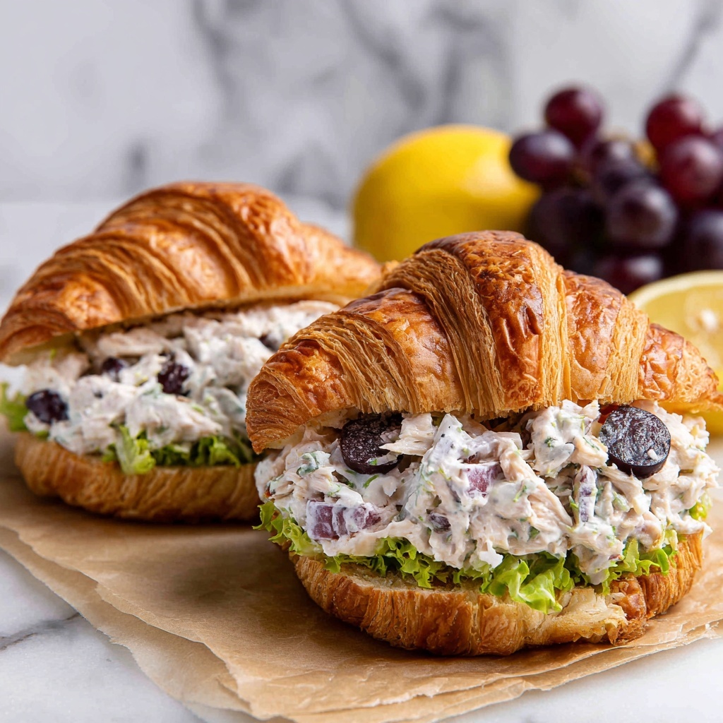 Chicken Salad Croissant Sandwiches Recipe - Recipe Image