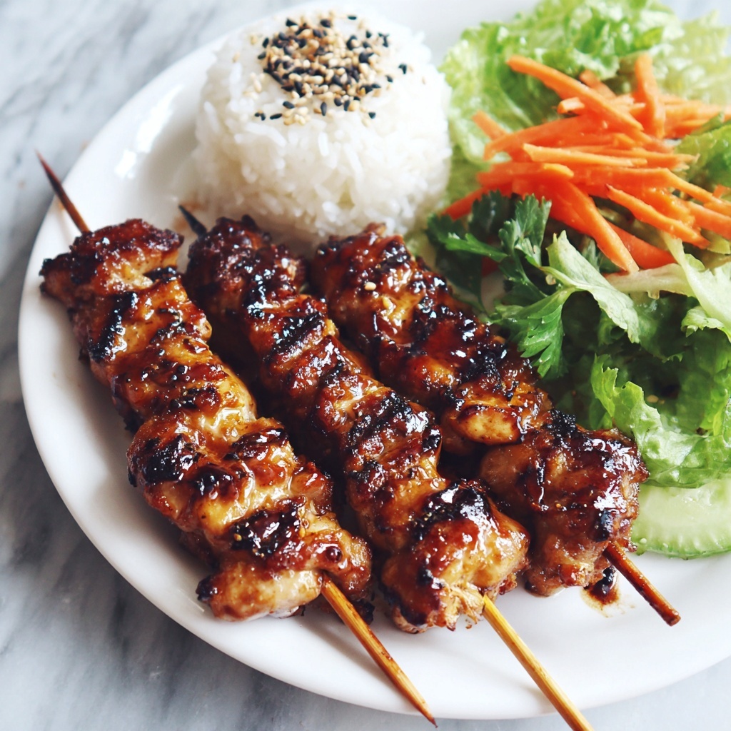 Tender Chicken Yakitori with Sweet-Savory Tare Sauce Recipe - Recipe Image