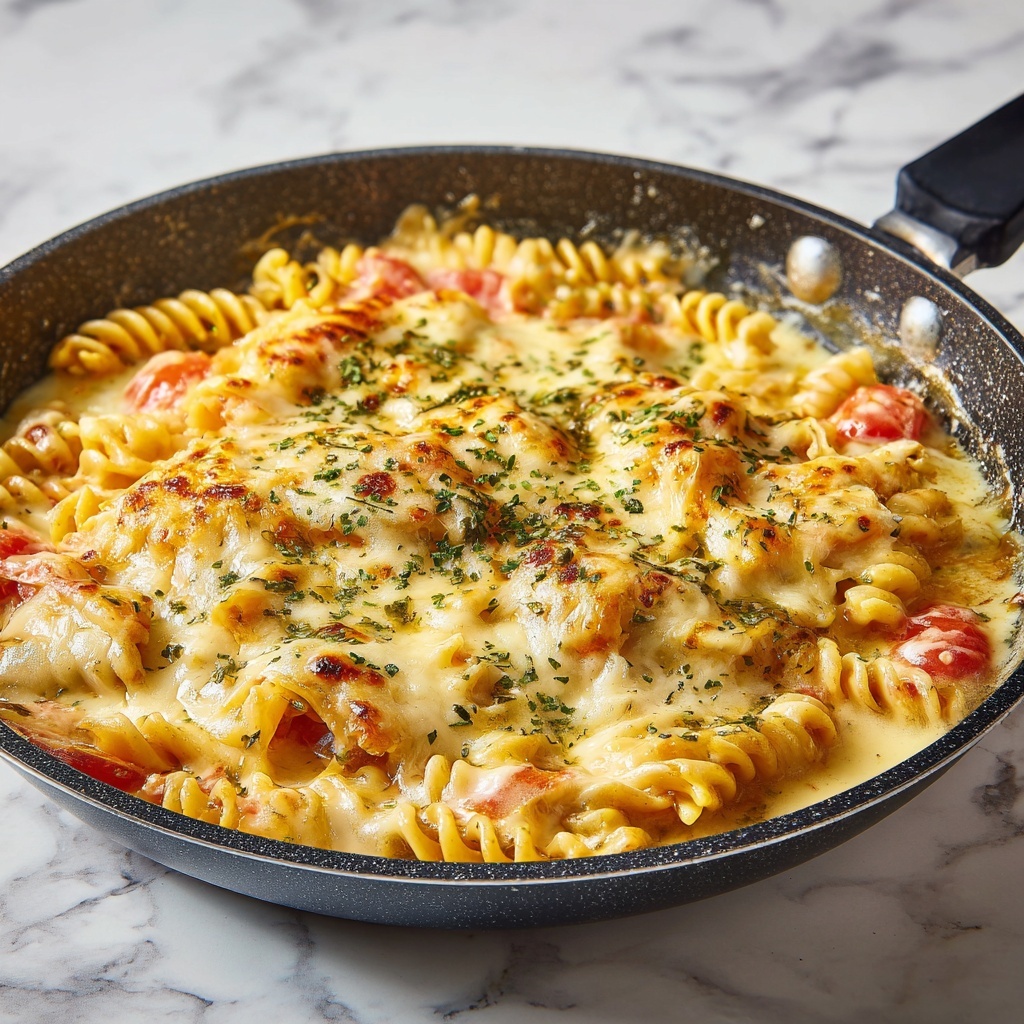 One-Pot Chicken Parmesan Pasta Recipe - Recipe Image
