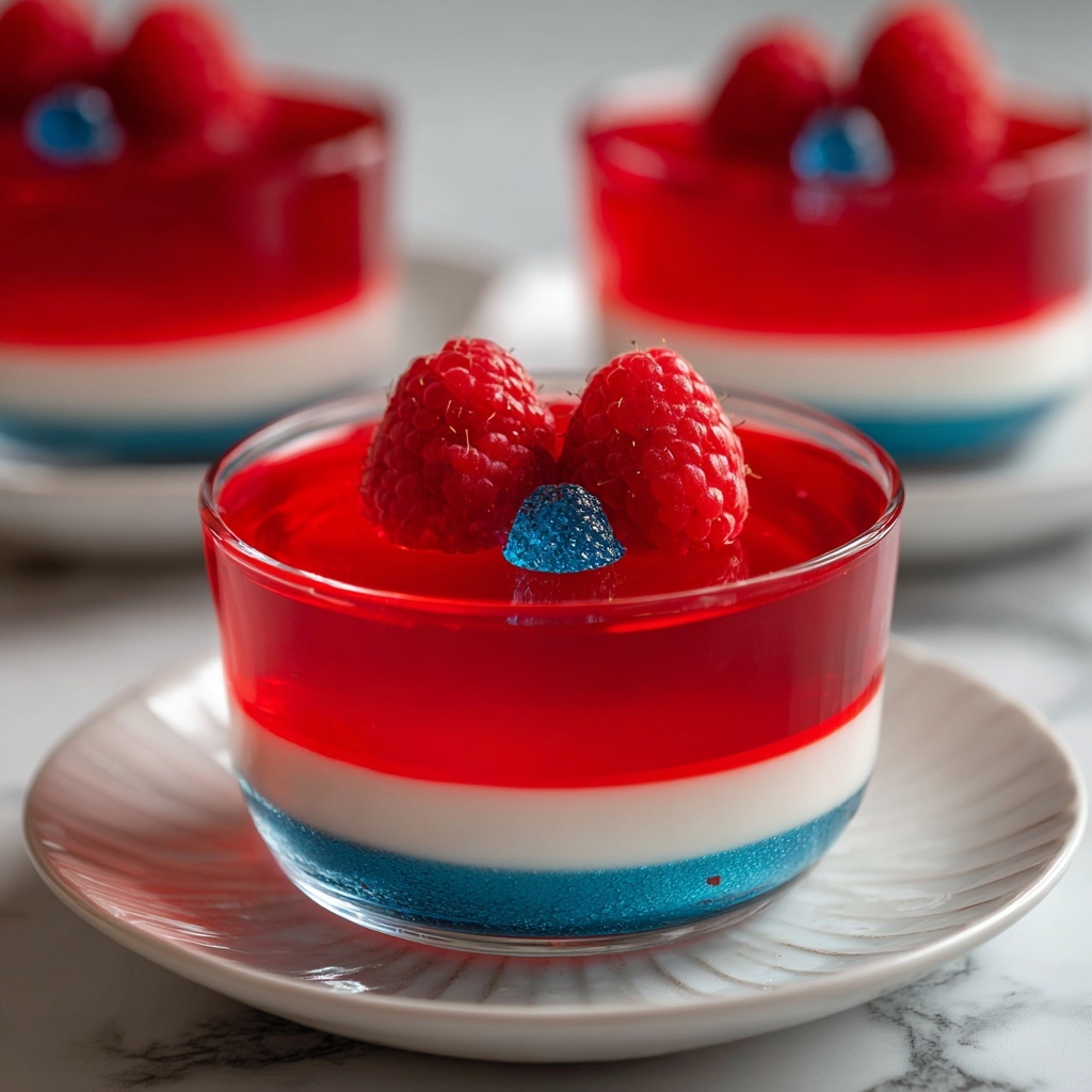 Festive Red, White, and Blue Jello Cups to Dazzle Your Guests Recipe - Recipe Image