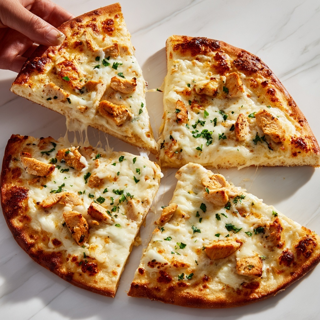 Chicken Alfredo Stuffed Garlic Bread Subs Recipe - Recipe Image