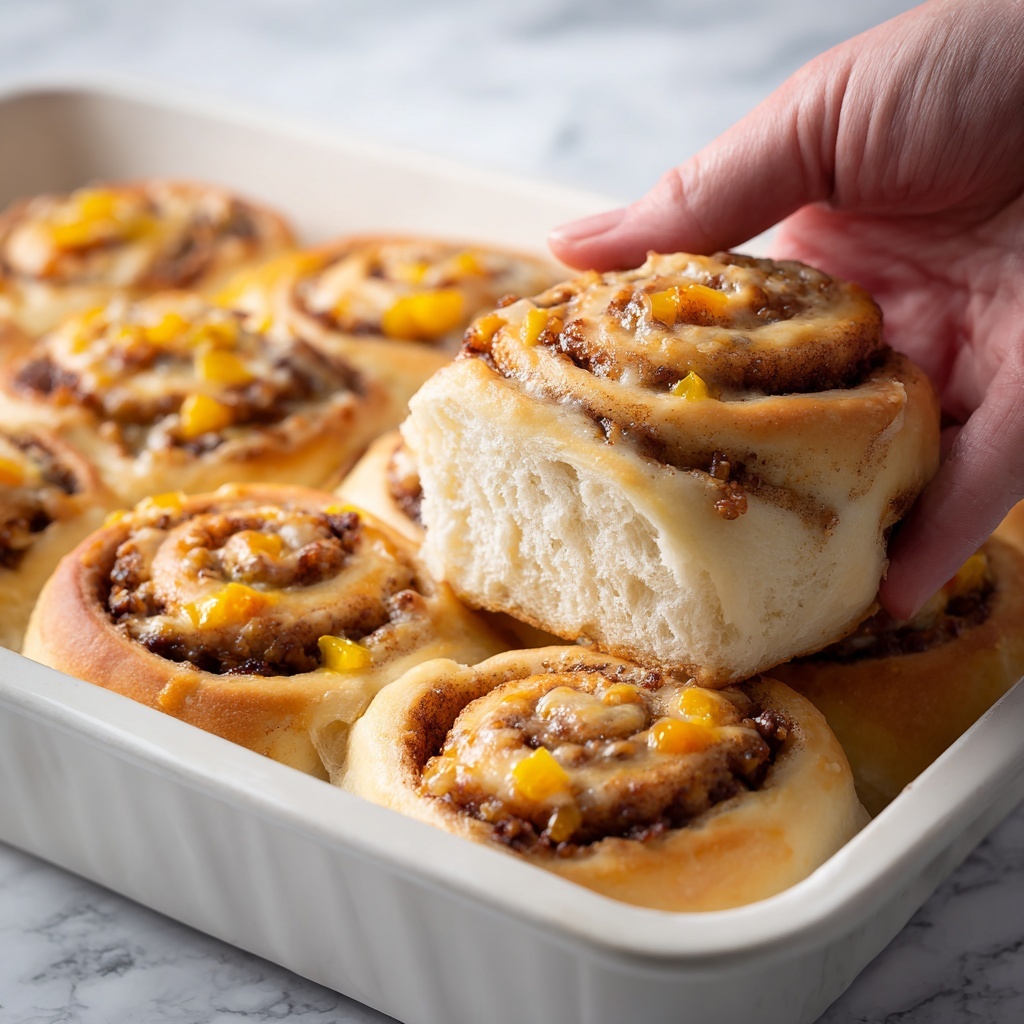 Peachy Cinnamon Rolls Recipe - Recipe Image