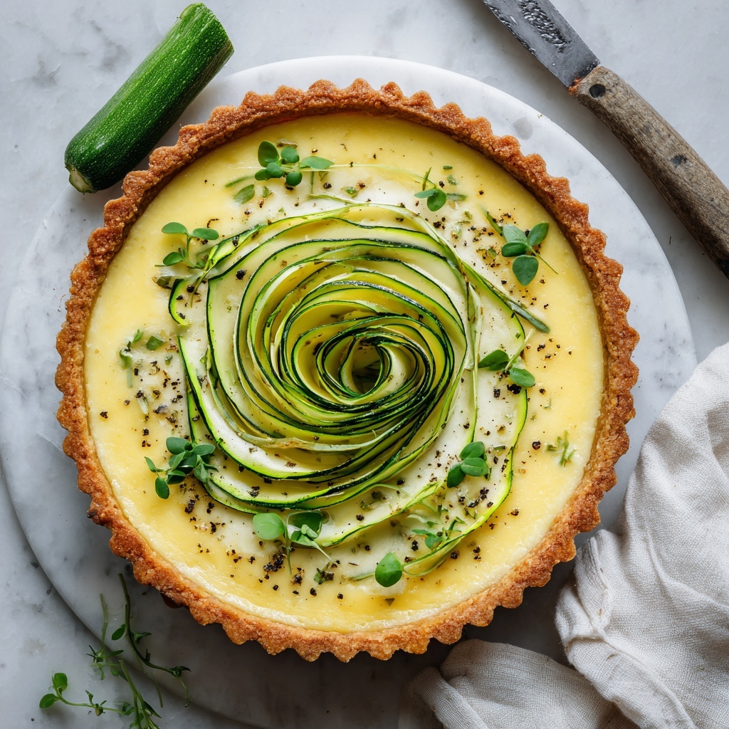 Zucchini Tart with Goat Cheese and Fresh Thyme Recipe - Recipe Image