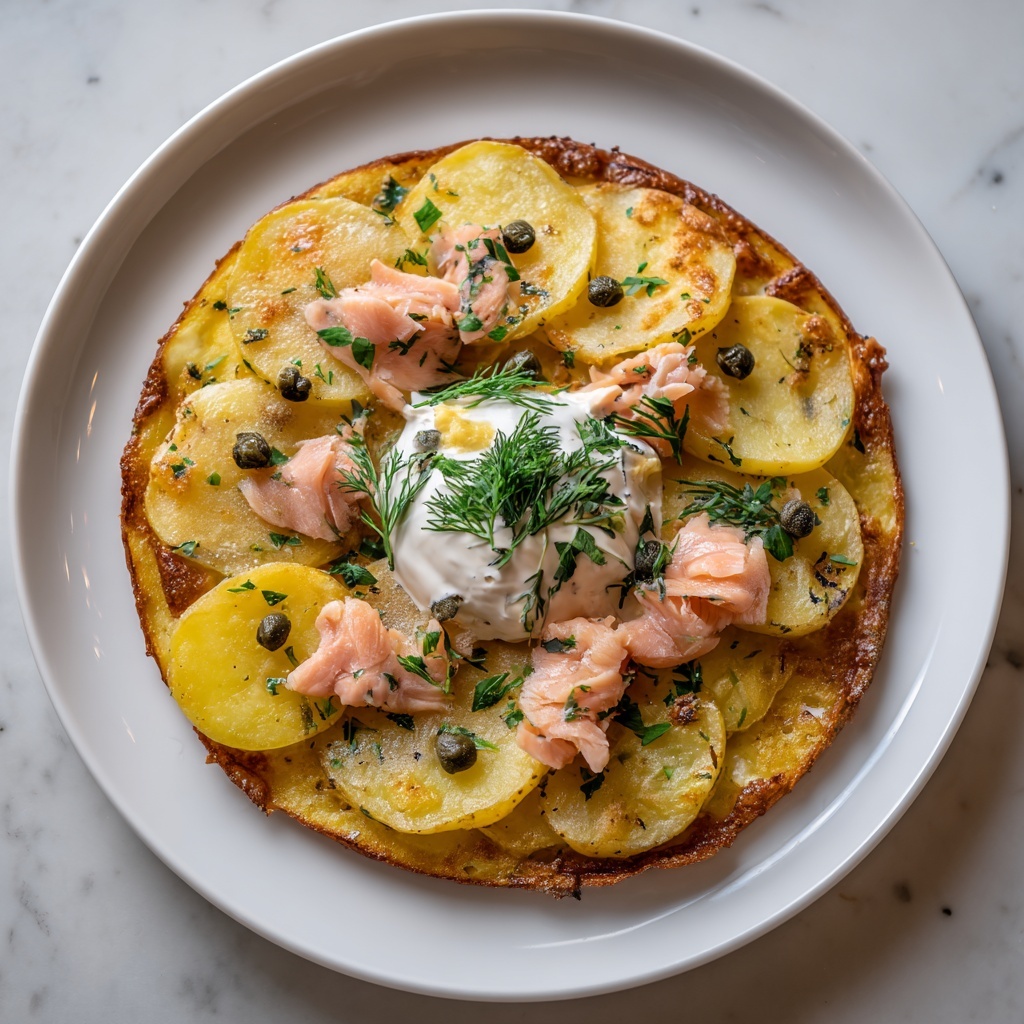 Smoked Salmon Potato Pizza Recipe - Recipe Image