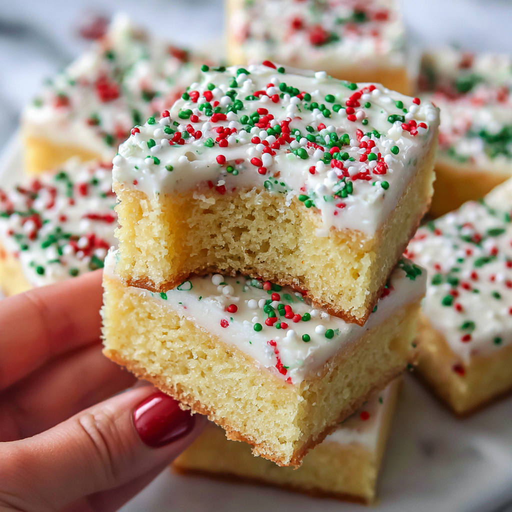 Christmas Sugar Cookie Bars Recipe - Recipe Image